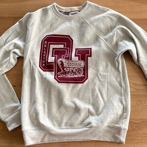 Oklahoma Crewneck Sweatshirt in Gray and Maroon